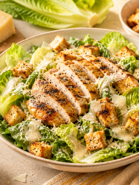 high protein Grilled Chicken Caesar Salad