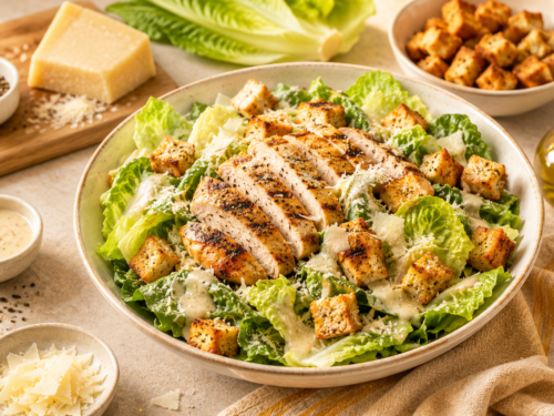 high protein Grilled Chicken Caesar Salad