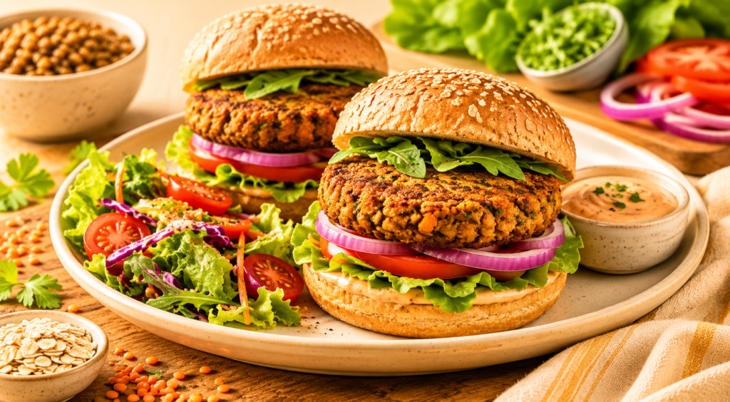 lentil burger patties