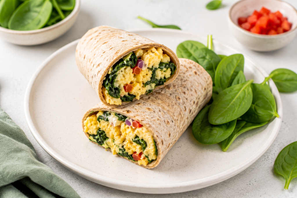 Egg & Spinach Wrap
