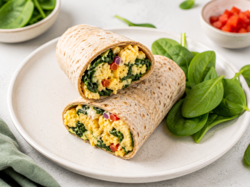Egg & Spinach Wrap