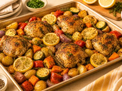 Sheet Pan Lemon Herb Chicken Thighs