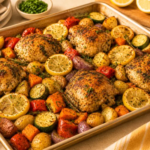 Sheet Pan Lemon Herb Chicken Thighs