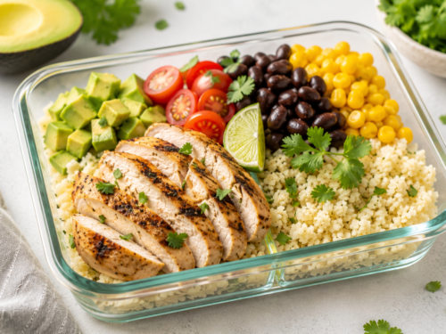 Cauliflower Rice Bowls with Grilled Chicken
